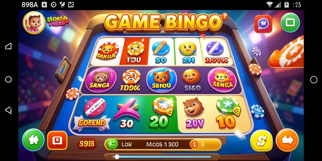 Gameplay seru dalam 898A dengan elemen Bingo yang menarik.