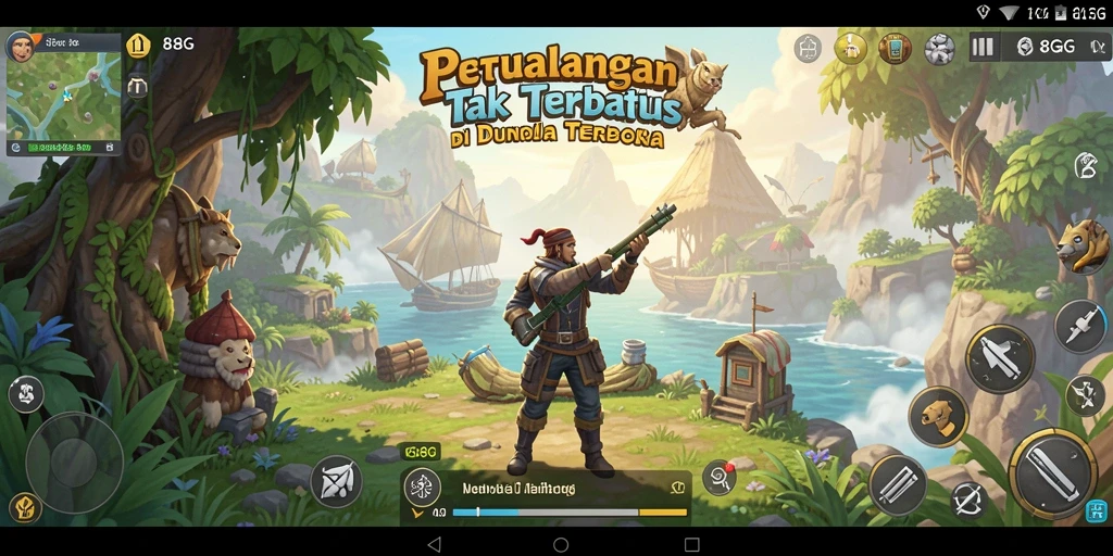 Tampilan gameplay Open World 8G8G yang menakjubkan dan dinamis.