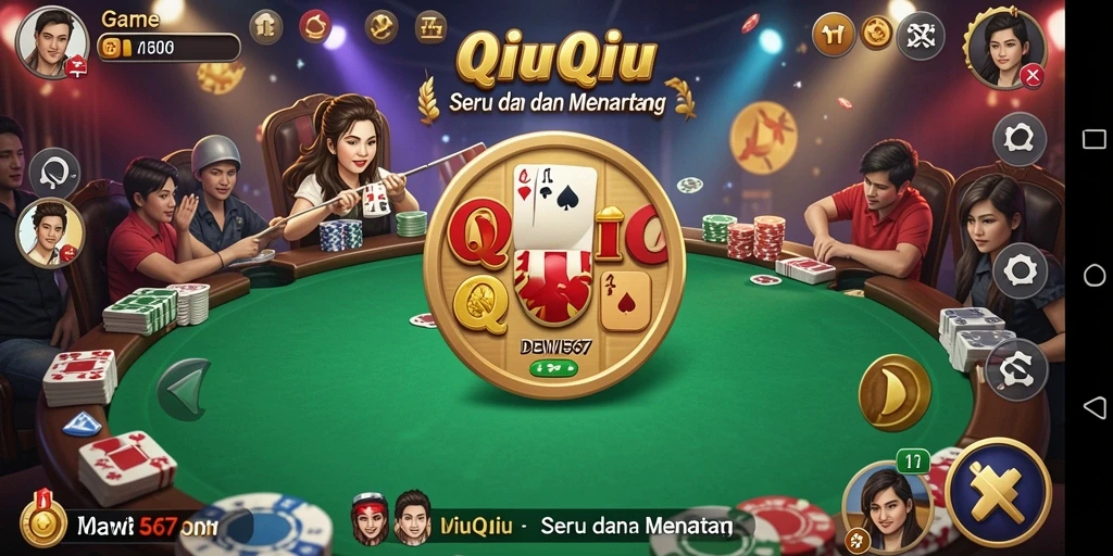 Tampilan gameplay menarik dari DEWI567 yang penuh strategi QiuQiu.