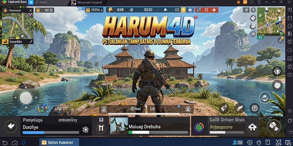 Screenshot dari gameplay <strong>HARUM4D</strong> menampilkan dunia terbuka yang luas dan mendetail.