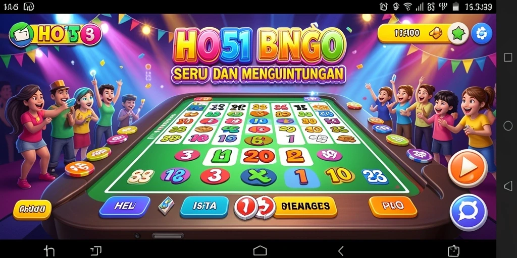 Screenshot HOT51 menunjukkan gameplay penuh aksi Bingo yang seru.