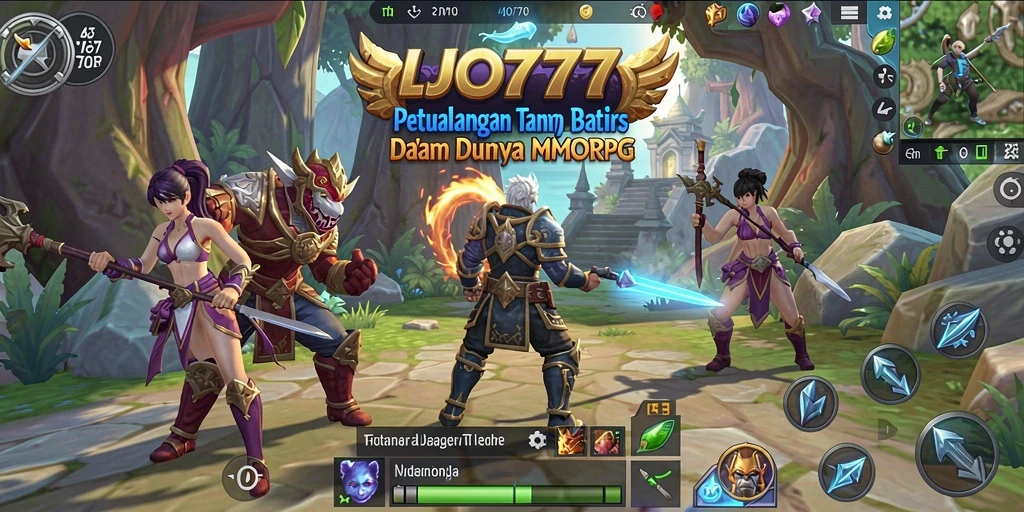 Tampilan gameplay LJO777 yang menakjubkan dengan aksi petualangan MMORPG.