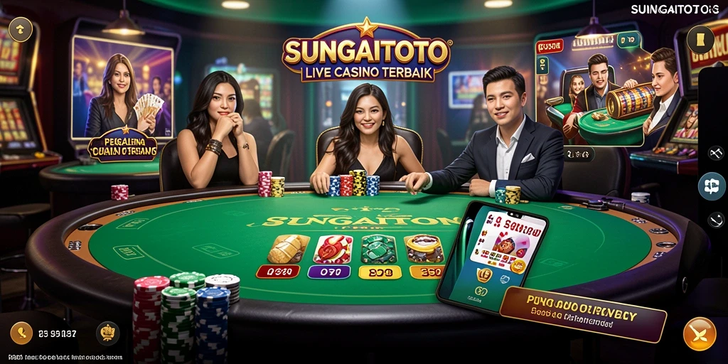 Tampilan gameplay Live Casino SUNGAITOTO yang interaktif dan menyenangkan.